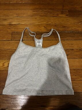 PINK Victoria's Secret Heather Gray Cropped Camisole